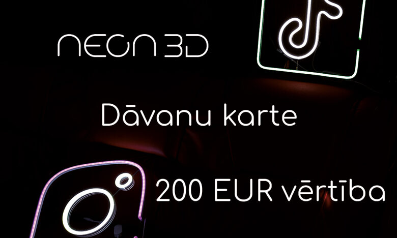 200 EUR dāvanu karte izkārtņu iegādei